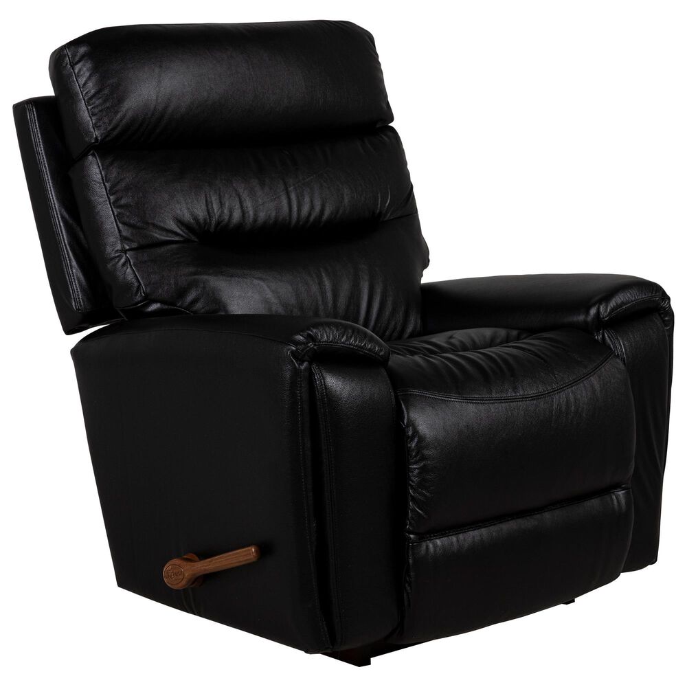 La-Z-Boy Soren Leather Manual Rocker Recliner in Black, , large