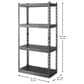Gladiator 30" Wide Ez Connect Rack with Four 15" Deep Shelves in Hammered Granite, , large