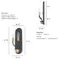 Hunter Merlin 2-Light Wall Sconce in Rustic Iron and Alturas Gold, , large