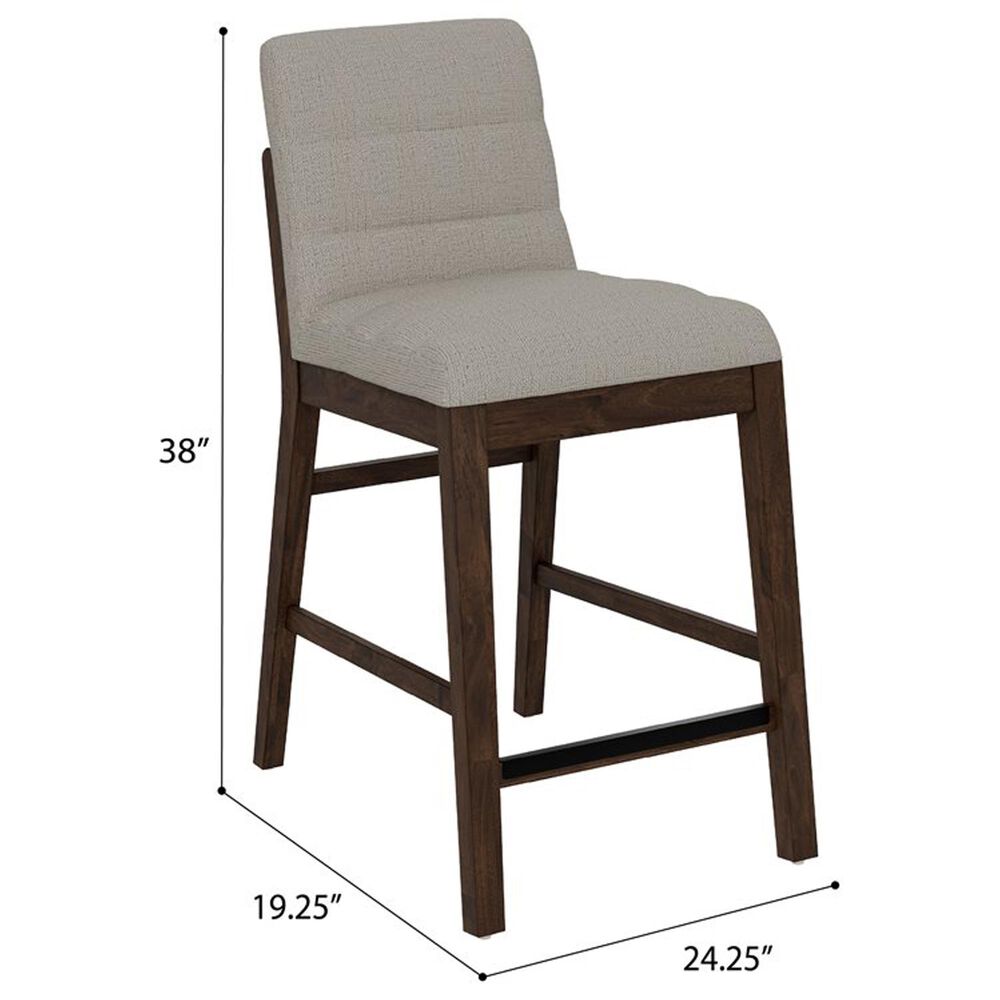 Golden Wave Furniture Ronan Counter Stool in Dark Brown, , large