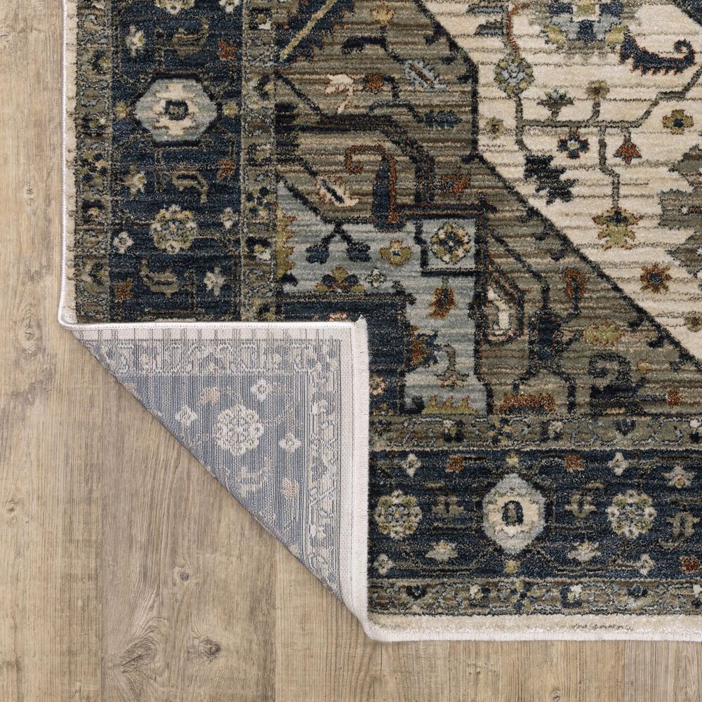 Oriental Weavers Eliana Blue and Brown 3&#39;3&quot; x 5&#39; Area Rug, , large
