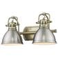 Golden Lighting Duncan 2-Light Bath Vanity in Aged Brass/Pewter, , large