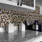 Shaw Molten Hexagon Bronze 11.49" x 11.02" Glass Mosaic Sheet, , large