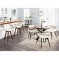 Lumisource Oracle Swivel Counter Stool with Cream Cushion in Walnut and Black, , large