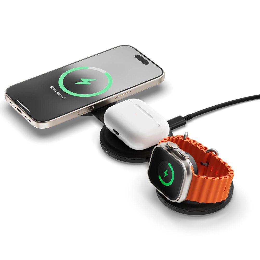 Satechi OntheGo 3-in-1 Wireless Charger in Black, , large