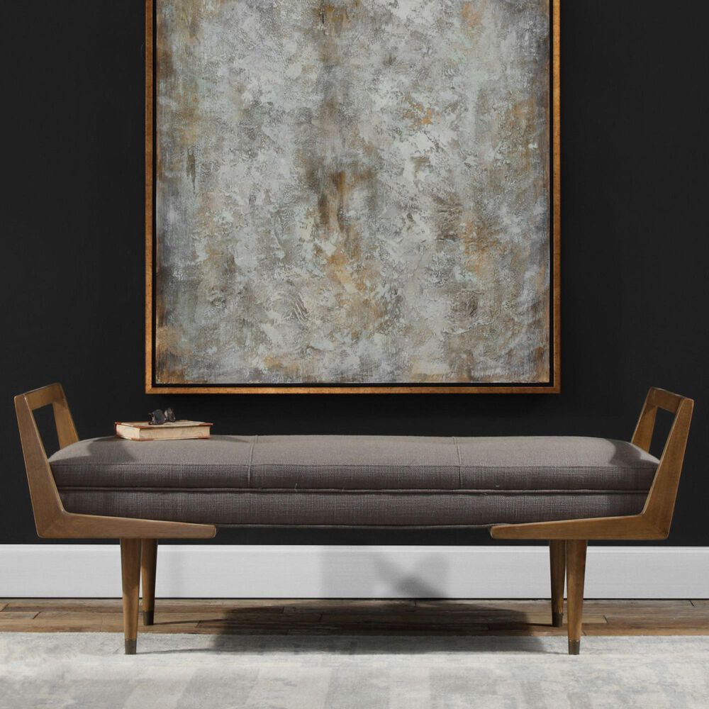 Uttermost Waylon Bench in Smooth Oak Finish , , large