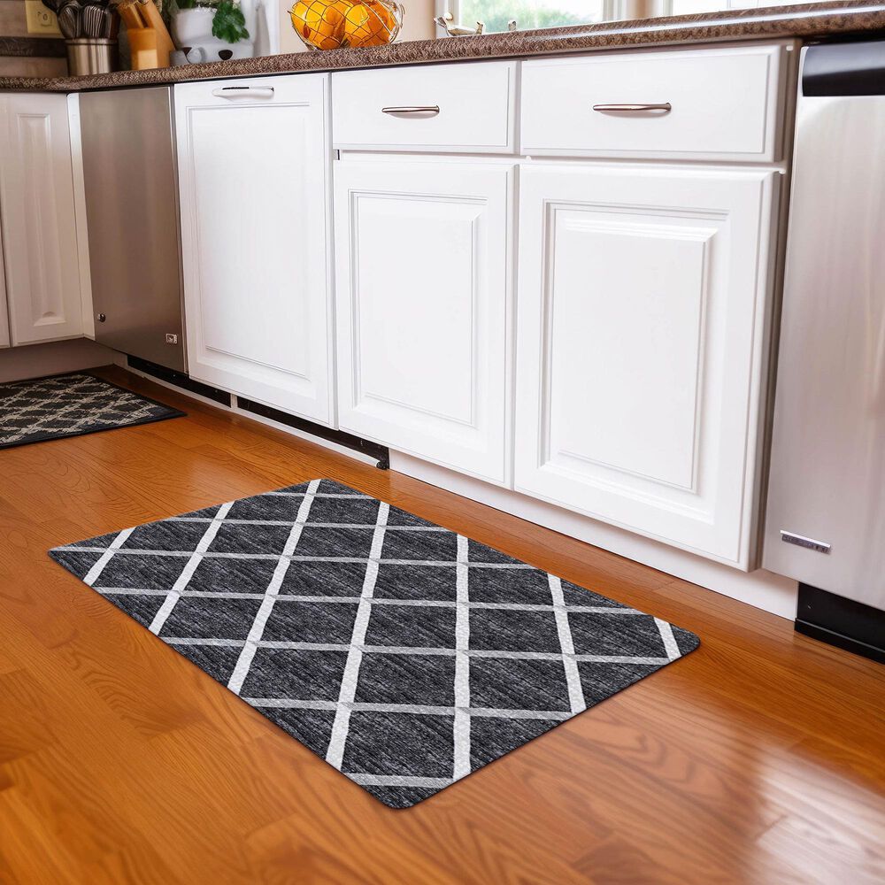 Dalyn Rug Company York 1&#39;8&quot; x 2&#39;6&quot; Black Indoor/Outdoor Area Rug, , large