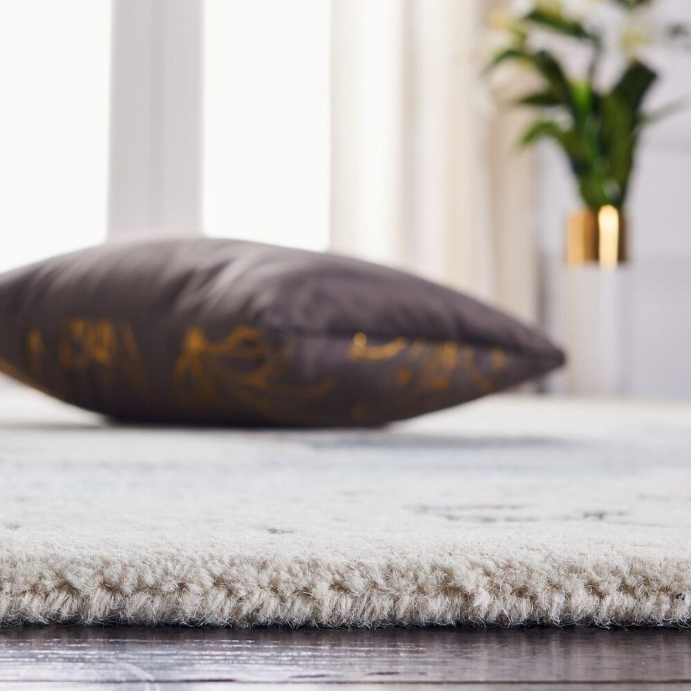 Safavieh Micro-Loop Bohemian 8' x 10' Light Blue and Ivory Area Rug, , large