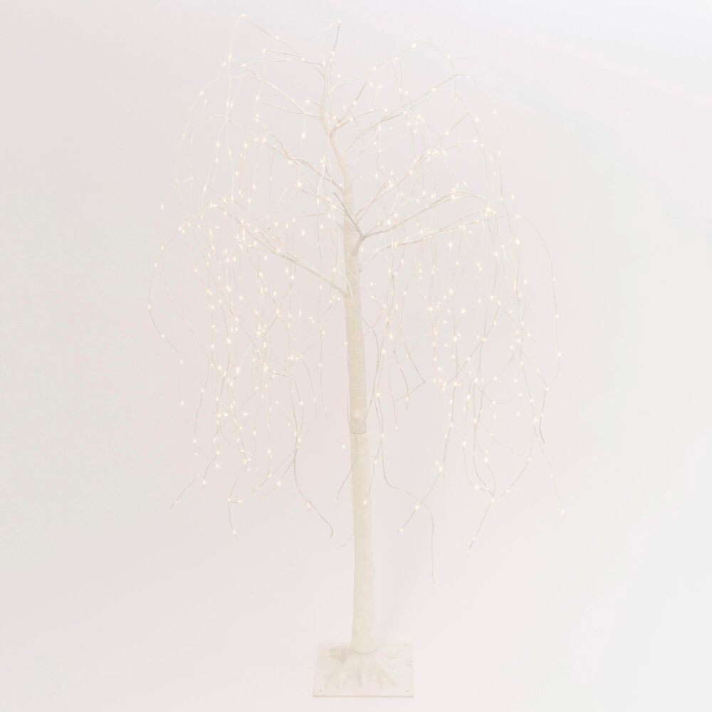 The Gerson Company 6" Willow Tree with Warm White LED in White, , large