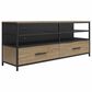 DHP Structure 60" TV Stand in Sterling Oak, Matte Black and Smoked Black, , large