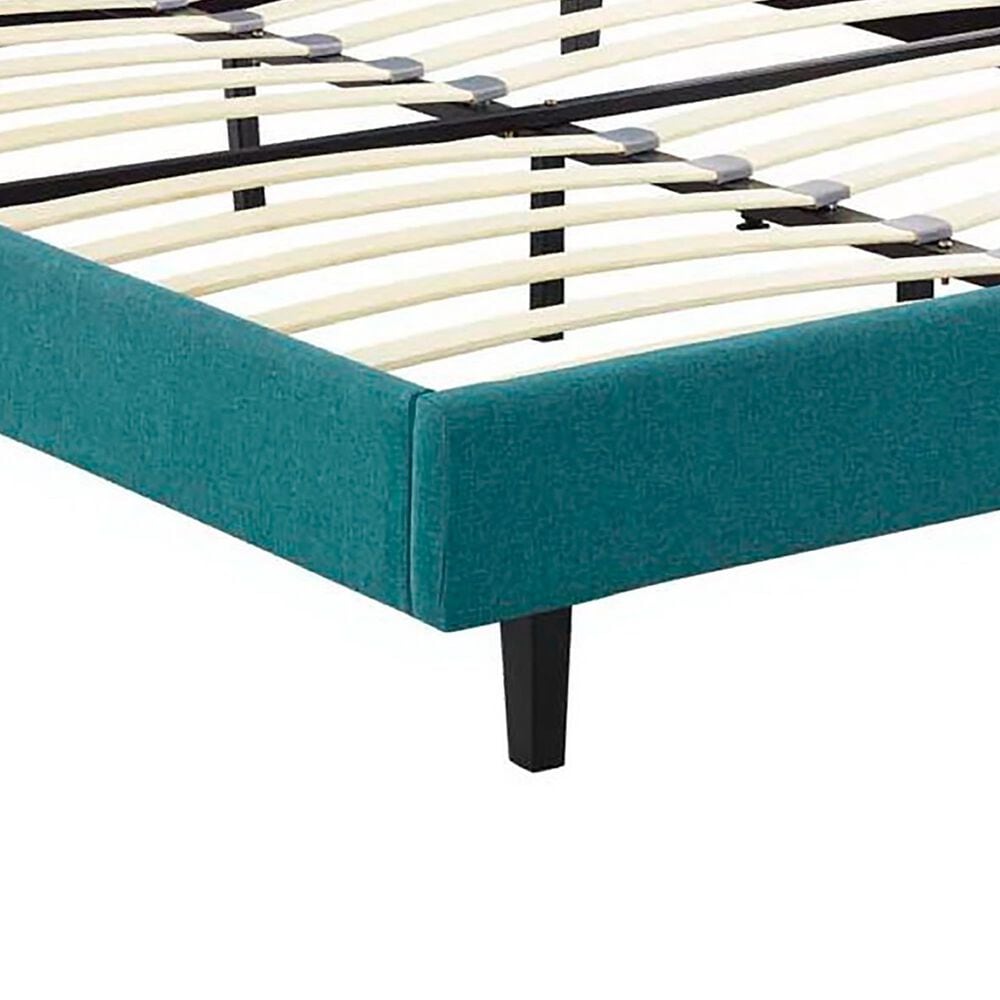 Modway Linnea Fabric Queen Platform Bed in Teal, , large