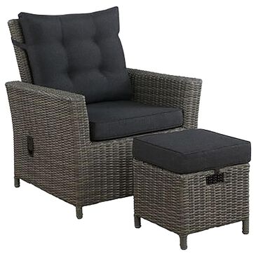 Timberlake Asti Recliner and Ottoman in Dark Gray, , large
