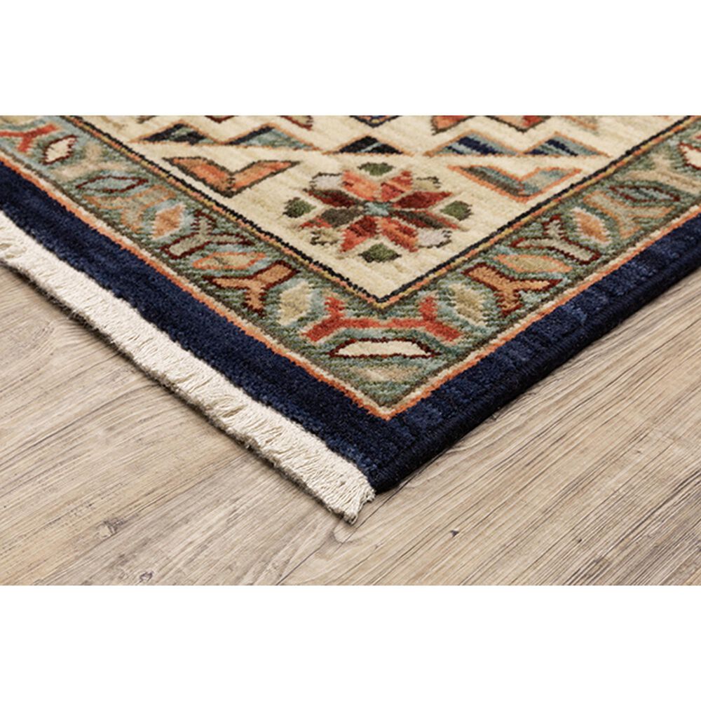 Oriental Weavers Lilihan Medallion Border 2&#39; x 3&#39; Navy Area Rug, , large