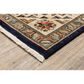 Oriental Weavers Lilihan Medallion Border 2" x 3" Navy Area Rug, , large