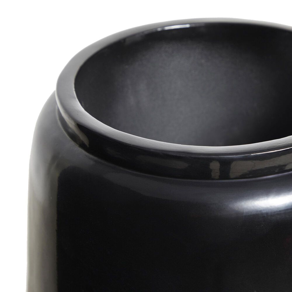 Maple and Jade 30&quot; Tall Floor Decorative Vase in Polished Black, , large