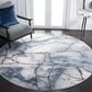 Safavieh Craft CFT877L 10" Round Grey and Blue Area Rug, , large