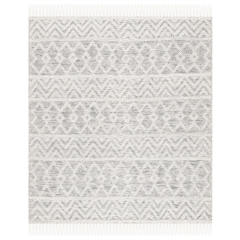 Safavieh Natura NAT353A 6" Square Ivory and Black Area Rug, , large
