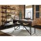 Ashley Starmore 3-Drawer Home Office Desk in Walnut and Dark Bronze, , large