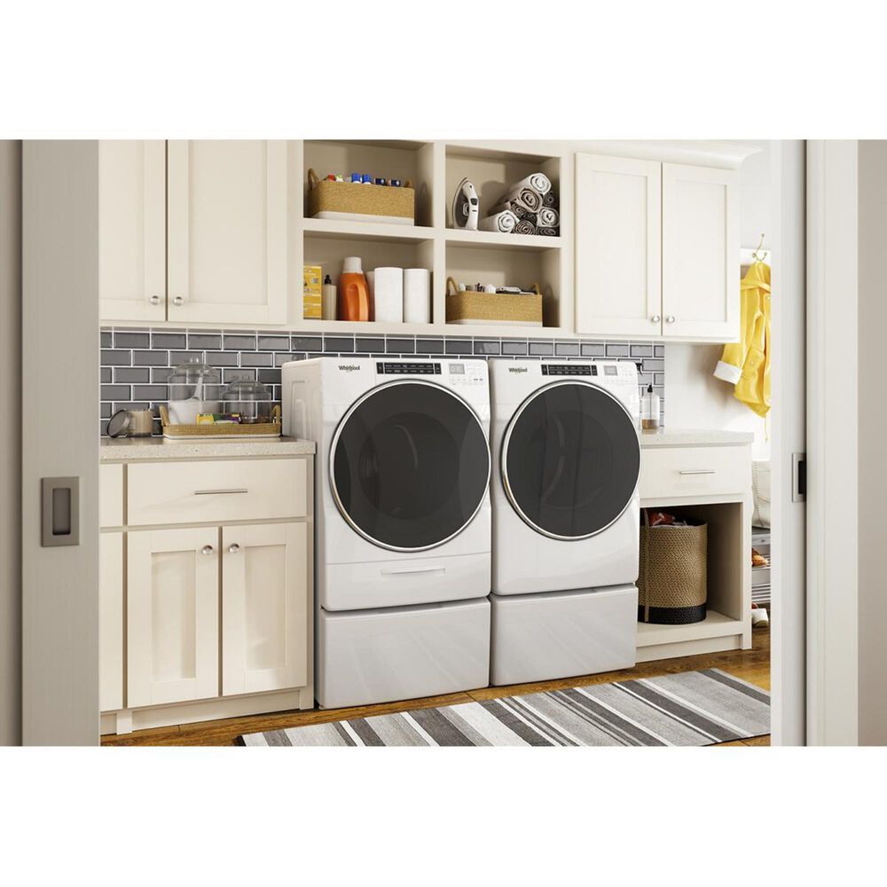 Whirlpool 7.4 Cu. Ft. Electric Dryer with Steam in White, , large