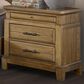 Hearth and Haven 2-Drawer Nightstand with Tray in Caramel, , large