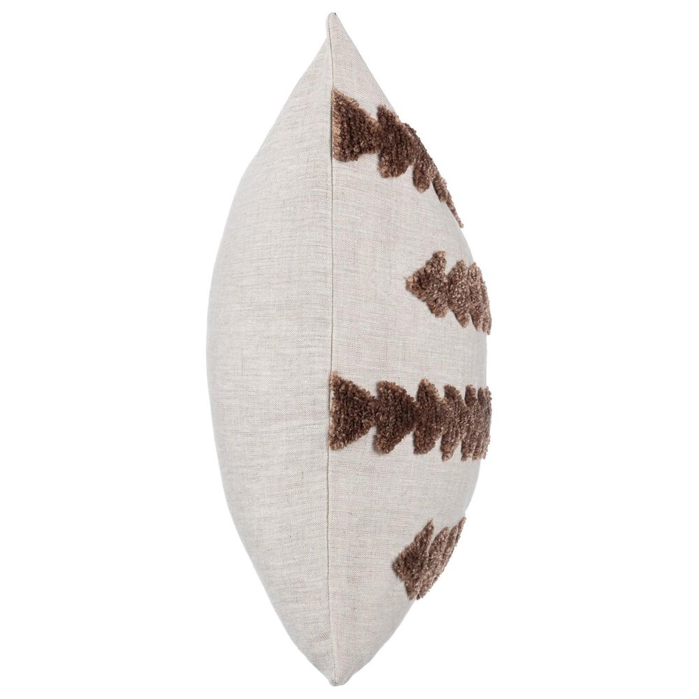 Classic Home LN Essay 22" x 22" Throw Pillow in Frothed Brown, , large