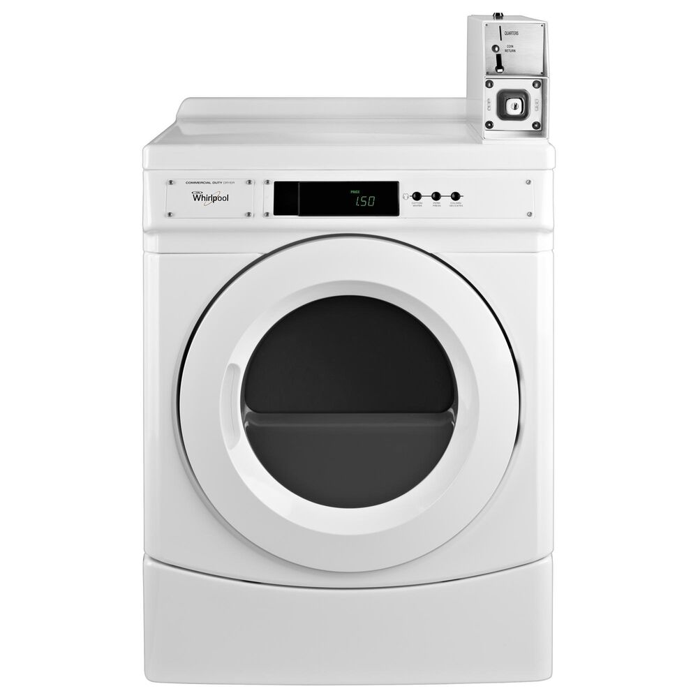 Whirlpool 6.7 Cu. Ft. Front Load Commercial Gas Dryer in White, , large