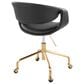 Lumisource Curvo Task Chair with Black Cushion in Gold, , large