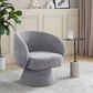 LumiSource Fran Swivel Accent Chair in Grey, , large