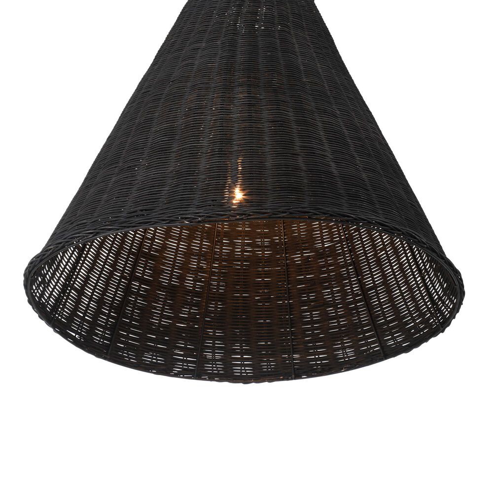 Creative Coop Rosemary 1-Light Large Pendant with Black Shade, , large