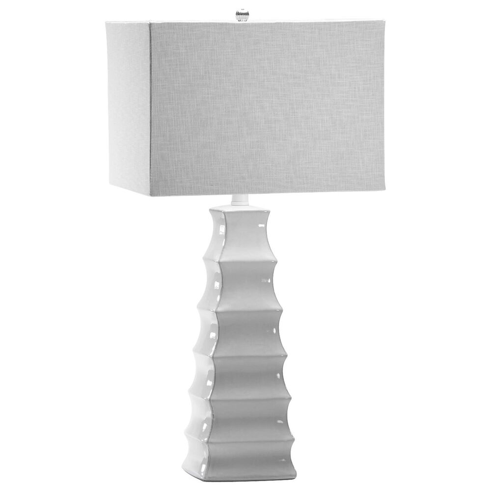 Cyan Emily Table Lamp in White, , large