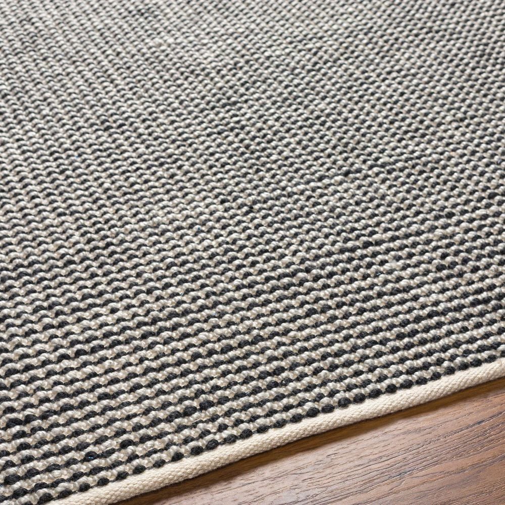 Surya Rebecca RBC-2301 Light Beige, Off-White, Black 6&#39; x 9&#39; Light Grey Area Rug, , large