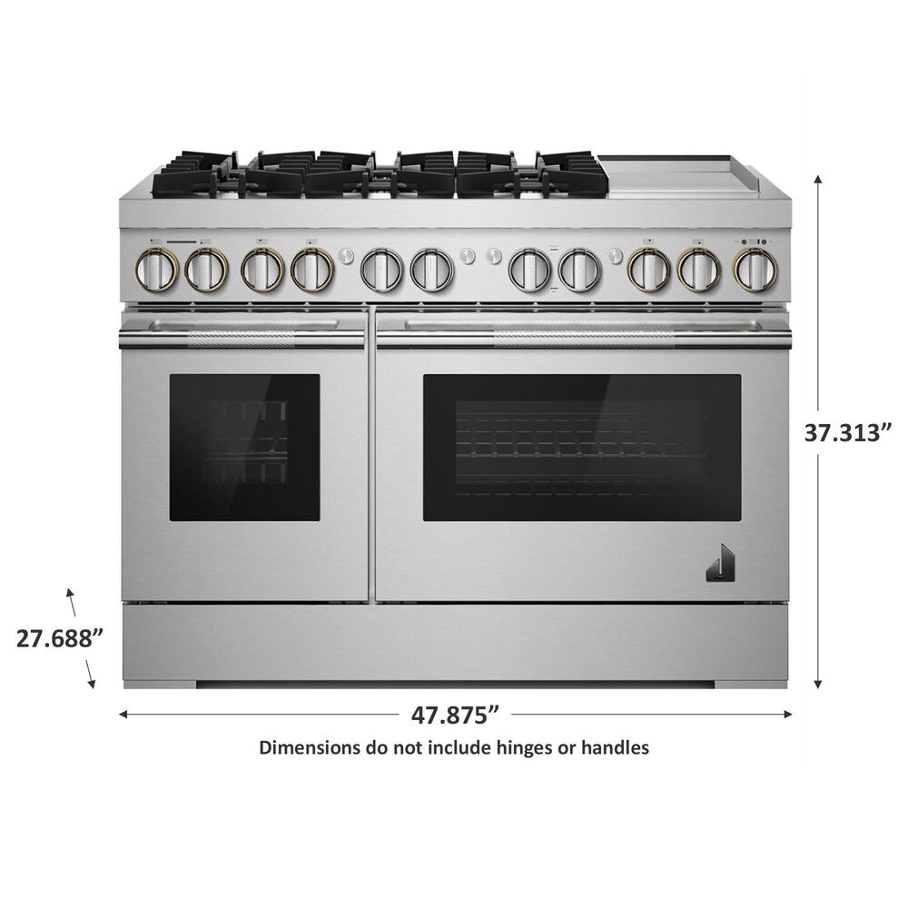 JennAir Rise 48&quot; Professional Range with Griddle in Stainless Steel, , large