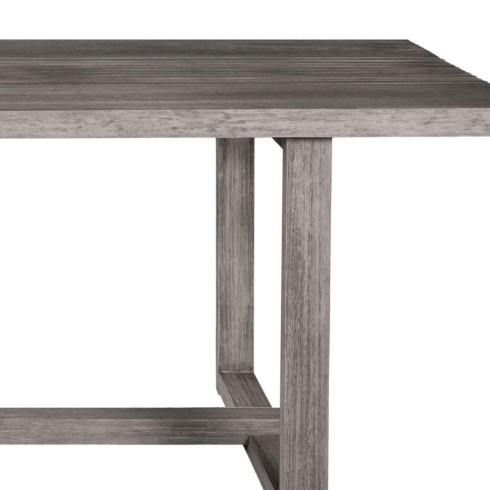 Armen Living Vivid Outdoor Rectangular Dining Table in Light Gray Eucalyptus - Table Only, , large