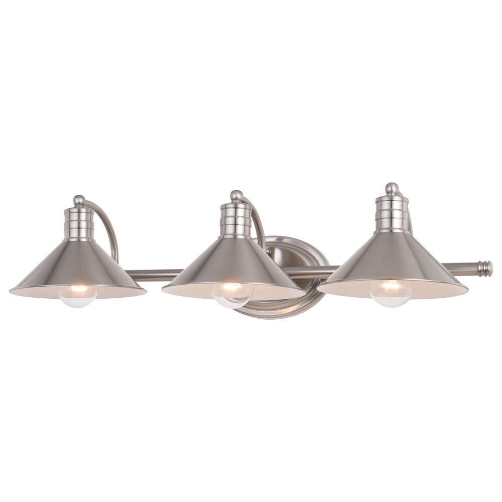 Vaxcel Akron 3-Light Bathroom Vanity in Satin Nickel, , large