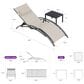 HOMLUX 3-Piece Standard Patio Chaise Lounge Set in Beige, , large