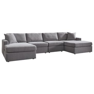 Ashley Modmax 4-Piece Sectional with Double Chaise in Granite, , large