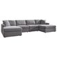Ashley Modmax 4-Piece Sectional with Double Chaise in Granite, , large