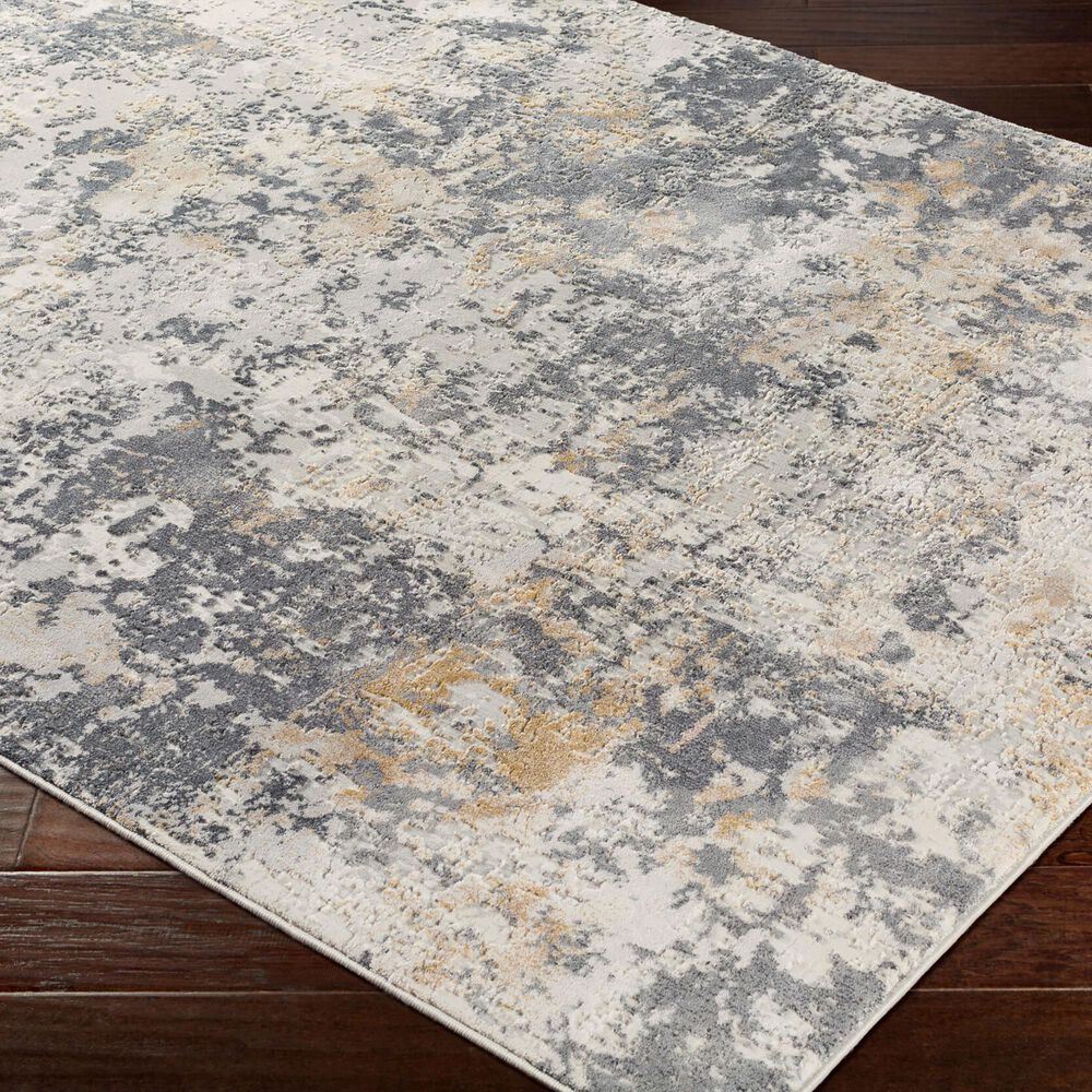 Surya Aisha 10&#39; x 14&#39; Charcoal, Gray, Light Gray and Mustard Area Rug, , large