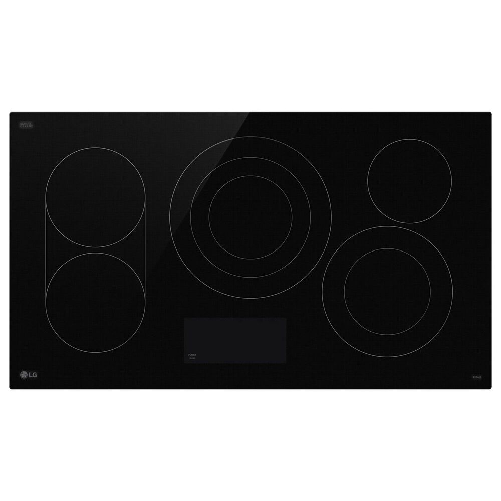 LG 2-Piece Kitchen Package with Print Proof Stainless Steel 4.7 Cu. Ft. Smart Single Wall Oven and Black 36" Electric Cooktop, , large