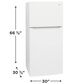 Frigidaire 18.3 Cu. Ft. Top Freezer Refrigerator with EvenTemp Cooling in White, , large