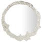Maple and Jade 35" Round Metal Abstract Wall Mirror in Silver, , large