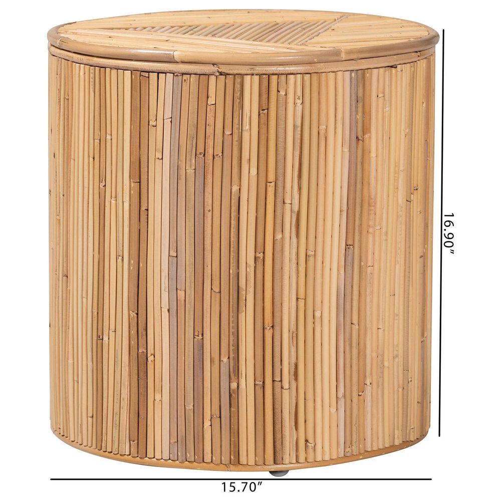 Baxton Studio Milagra End Table in Natural, , large