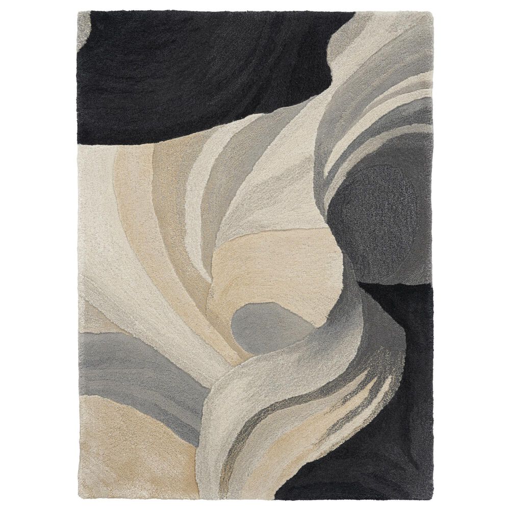 Nourison Prismatic Ivory and Black 2" x 3" Area Rug, , large
