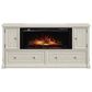 Richlands Furniture Soren Fireplace Dream Console with Queen Convertible Bed in Whitewash, , large