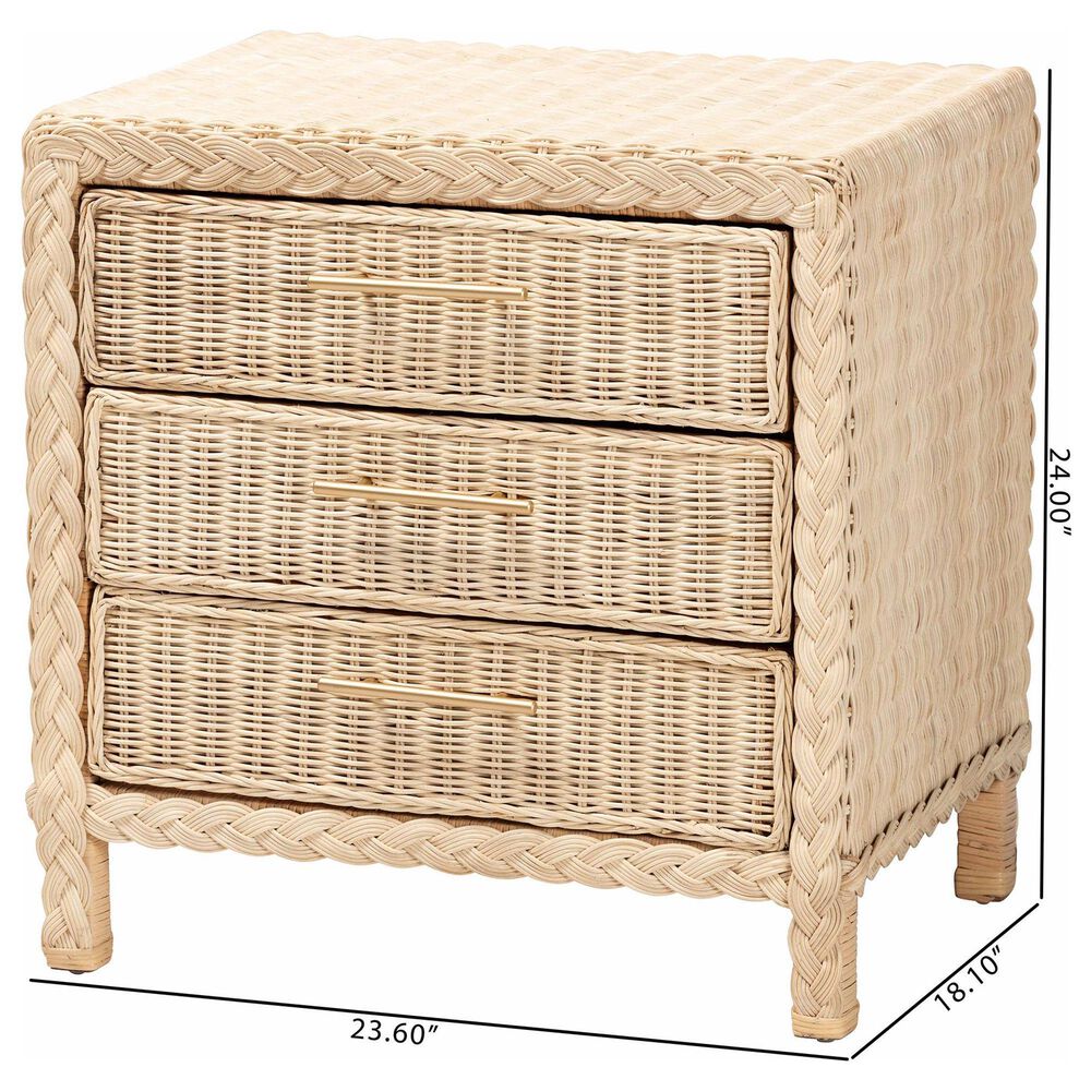Baxton Studio Lanica 3-Drawer Nightstand in Sun Bleached, , large