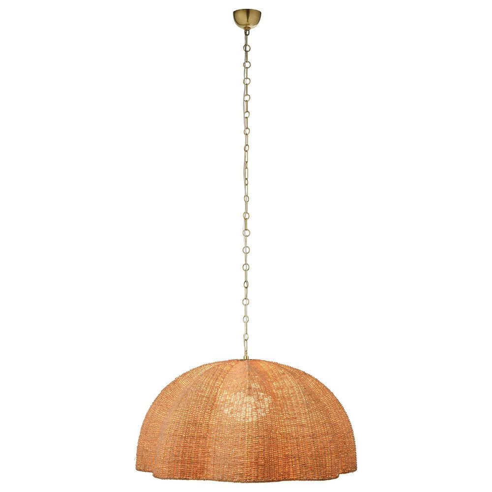 Jamie Young Direct Ship Norbury 1-Light Large Palm Leaf Pendant in Natural, , large