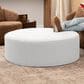 Jaxx Candler Round Ottoman in White, , large