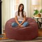 Jaxx Saxx 4" Large Round Bean Bag Chair in Mauve, , large