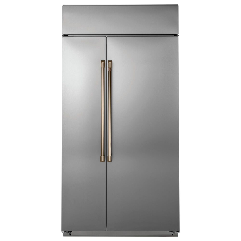 Cafe 25.1 Cu. Ft. Built-In Side-by-Side Refrigerator in Stainless Steel, , large