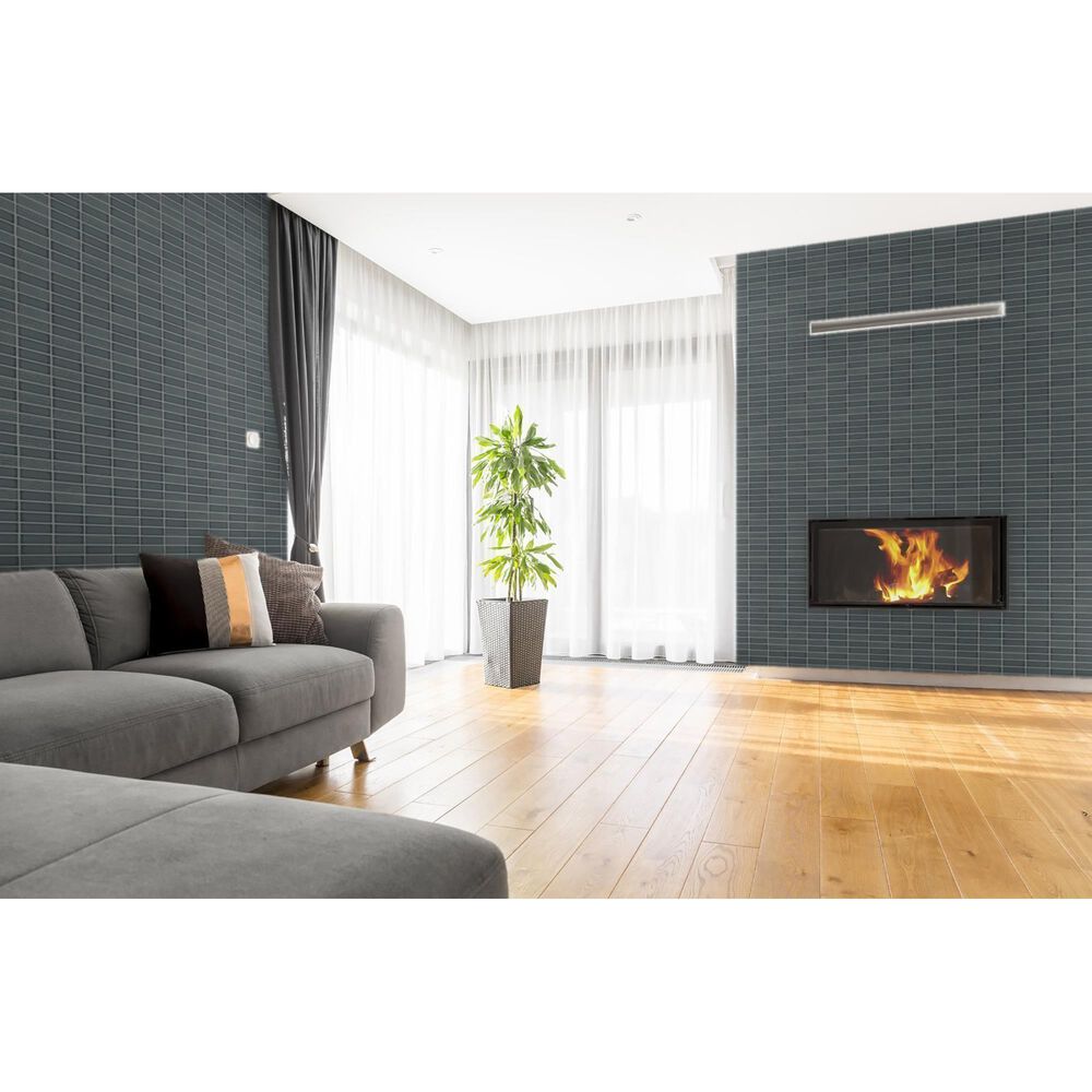 Emser Nagara Gray 11&quot; x 11&quot; Ceramic Mosaic Sheet, , large
